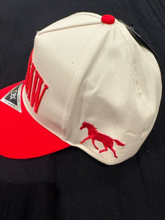 David & Young adjustable Baseball Cap w/ raised embroidered YEEHAW &red horse! main image 8